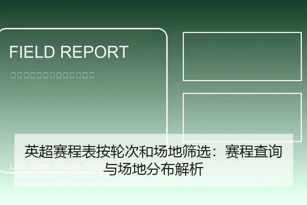 英超赛程表按轮次和场地筛选：赛程查询与场地分布解析